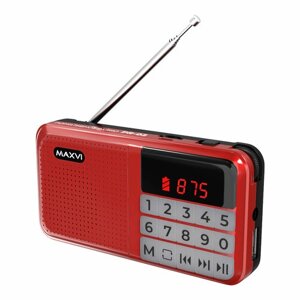 Радио FM-приемник Maxvi PR-02 red