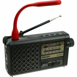 Радио M-9002BT-S Meier USB/microSD, Bluetooth, фонарик, на аккумуляторе, солнечная батарея