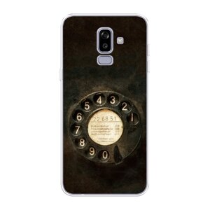 Силиконовый чехол на Samsung Galaxy J8 / Самсунг Галакси Джей 8 Старинный телефон