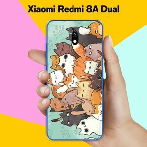 Силиконовый чехол на Xiaomi Redmi 8A Dual Много котов / для Сяоми Редми 8А Дуал