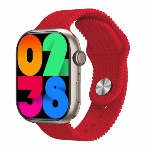 Смарт часы HK9 pro / Умные часы AMOLED Bluetooth iOS Android, красные