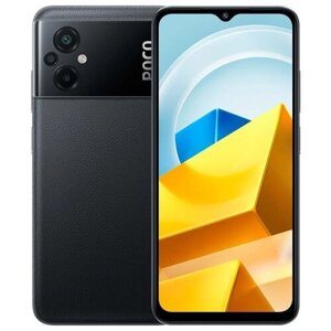 Смартфон Xiaomi POCO M5 4/64 ГБ RU, Dual nano SIM, черный