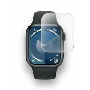 Защитная пленка на Apple Watch 9 (45 mm) (Эпл вотч 9 (45 мм) на Экран, матовая гидрогелевая силиконовая клеевая основа полноклеевое, Brozo