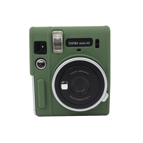 Защитный силиконовый чехол MyPads Antiurto для фотоаппарата Fujifilm Instax Mini 40 из мягкого качественного силикона зеленый