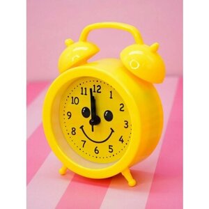 Часы настольные с будильником Smile yellow