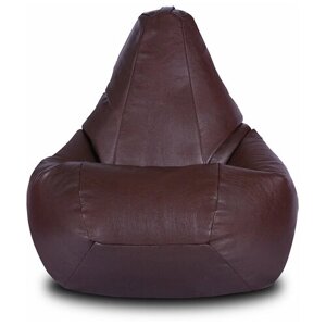 Кресло-мешок Груша шоколадная экокожа