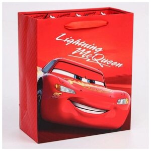 Пакет ламинат вертикальный "McQueen", Тачки, 23х27х11,5 см