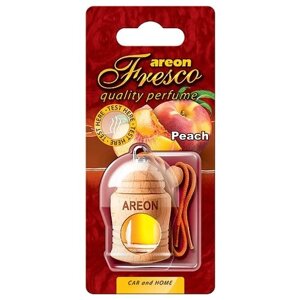 AREON Ароматизатор для автомобиля, Fresco 704-051-324 Peach 4 мл фруктовый бежевый/прозрачный