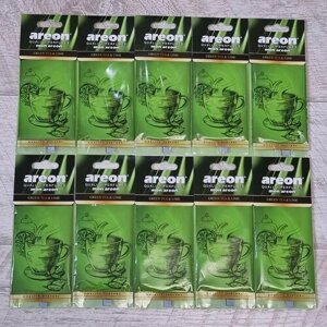 Ароматизатор бумажный AREON MON Green Tea & Lime 3-336 10шт