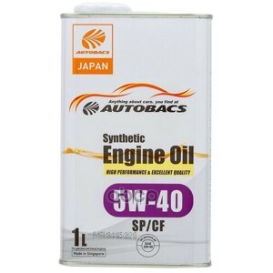 Autobacs масло моторное autobacs engine oil 5W-40 sp/cf 1л A00032431