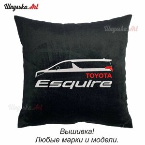 Автомобильная подушка Toyota Esquire, вышивка, 35х35 см