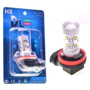 Автомобильные светодиодные лампы H8 - 10 CREE + Линза