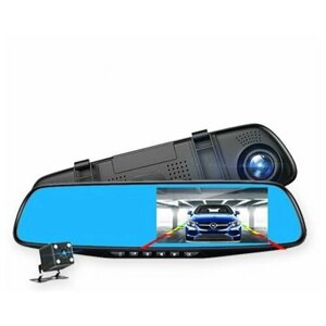 Автомобильный видеорегистратор с камерой Vehicle Blackbox DVR, зеркало заднего вида с видеорегистратором, диагональ экрана 3,5 дюйма