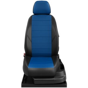 Чехлы на сиденья Peugeot Expert Tepee 3 (Пежо Эксперт Типи 3) с 2017-н. в. минивен 2 места синий-чёрный