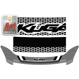 Дефлектор капота для Ford Kuga 2008-2012 Серия Art графит