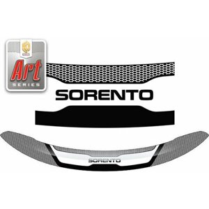 Дефлектор капота для Kia Sorento 2012-2020 Серия Art серебро