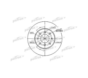 Диск тормозной передний (комплект 2 шт.) mitsubishi galant 96-00 patron PBD4345