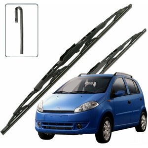 Дворники Chery Kimo A1 (1) Чери Кимо А1 хэтчбек 5 дв. 2008 2009 2010 2011 2012 2013 2014 2015 каркасные 550-400 2 шт.