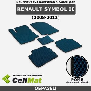 ЭВА ЕВА EVA коврики CellMat в салон Renault Symbol II, Рено Симбол, 2-ое поколение, Симбол, 2008-2012