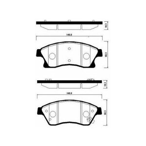 Колодки Тормозные Дисковые Передн Сhevrole: Cruze 09-Lacetti 06-09 Opel: Astra J 1.3 Cdti, 1.4, 1.4 Turbo, 1.6, 1.6 Turbo, 1.7 Cdti, 2.0 Cdti 09-Astra Sports Tourer 1.3 Cd