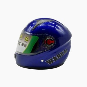 Мотошлем Wankai Helmet (WK-802) синий (интеграл, с воротником)
