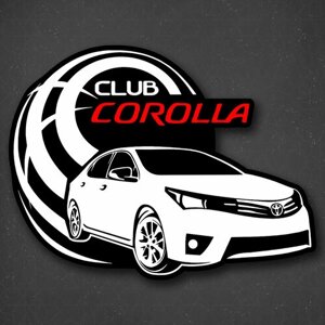 Наклейка на авто "COROLLA club" 24x18 см