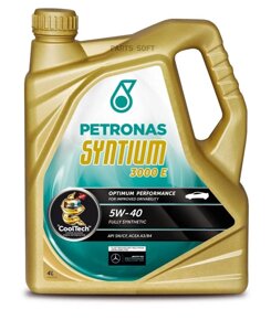 Petronas 70134K1yeu 4L масло моторное petronas syntium 3000 E 5W40 API SP ACEA A3/B4 MB 229.5 VW 502.00/505.00 porsche