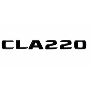 Шильдик на багажник для Mercedes CLA220 черный глянец новый шрифт 2017+