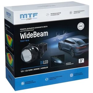 Светодиодные модули дальнего/ближнего света MTF light BI LED WideBeam 3" 12V 6000K (2 шт.)