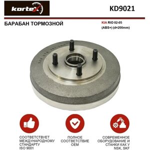 Тормозной барабан Kortex для Kia Rio 02-05 (ABS+OEM 52725FD200, KD9021