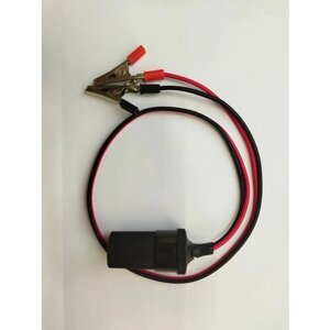 Удлинитель прикуривателя от аккумулятора: крокодилы 5см +припаянный кабель 3 метра 1.5 квадрата + розетка