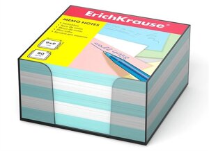Блок бумаги Erich Krause 9*9*5 см в пластиковом корпусе (Голубой)