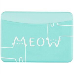 Чехол для карточек «Meow», мятный