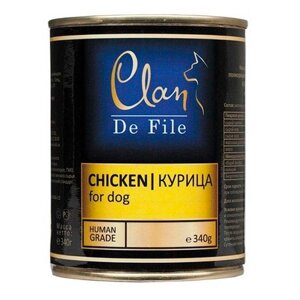 Clan De File / Консервы Клан для собак Курица (цена за упаковку)