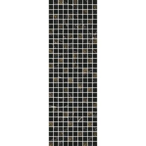 Декор Kerama Marazzi Астория черный мозаичный 25x75 см MM12111
