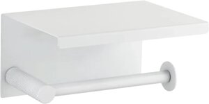 Держатель туалетной бумаги Boheme Uno 10971-MW matt white с полкой для телефона