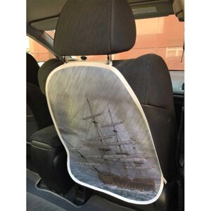 JoyArty Защитная накидка на спинку автомобильного сидения Корабль в шторме