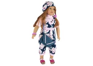 Lamagik S. L. Коллекционная кукла Джеральдин в цветастом комбинезоне рыжая 62 см