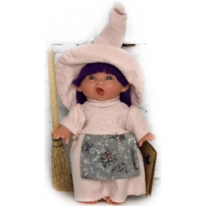 Lamagik S. L. Пупс-мини Ведьмочка в бледно-розовом платье и шляпе 18 см