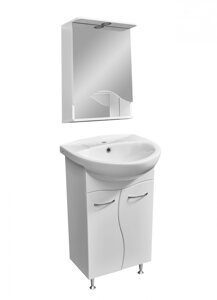 Мебель для ванной Stella Polar Волна 50, Зеркало-шкаф Лиана, правое SP-00000037+WH110243+SP-00000036