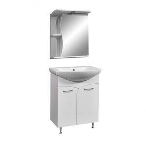 Мебель для ванной Stella Polar Волна 60, Зеркало-шкаф Верея, правое SP-00000052+SP-00000048+1WH110246