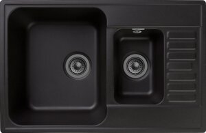Мойка кухонная GranFest Quarz Z 21K черная 21К черный