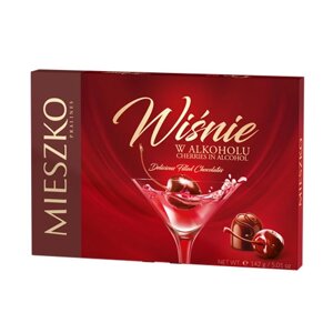 Набор конфет Mieszko Cherry in alcohol pralines, 142 г