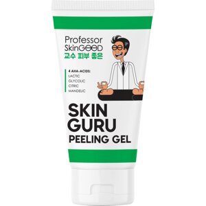 Пилинг скатка Professor SkinGood "SKIN GURU PEELING GEL" для лица с AHA-кислотами, отшелушивание и обновление кожи, уход за лицом, 35мл