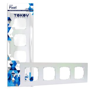 Рамка Tokov Electric Pixel 4-м перламутровая