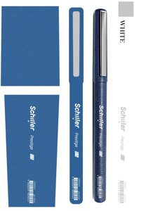Ручка гелевая синяя 0,5мм, Schiller (син корп)