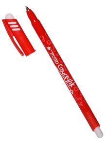 Ручка шариковая со стирающимися чернилами красная CANCELLIK ластик