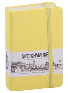 Скетчбук 9*14 80л Sketchmarker лимонный, нелинованн. 140г/м2, слоновая кость, тв. обл.