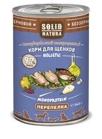Solid Natura Holistic Monoprotein / Консервы Солид Натура Беззерновые для Щенков Перепёлка (цена за упаковку)