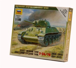 Советский средний танк Т-34/76 (обр. 1940) (6101) (1/100) (коробка) (Каравелла Звезда)
